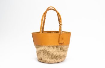 Large Moroccan Berber Leather Shoulder Bag with Colorful Beads and Tassels, Handcrafted in Marrakech