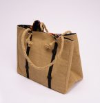 Handwoven Amazigh-Inspired Leather Backpack with Geometric Patterns and Natural Dye from Fez Souks