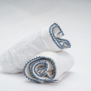 White HandCrafted Blue Design Zarkacha